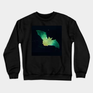 Green Galaxy Emo Bat Crewneck Sweatshirt